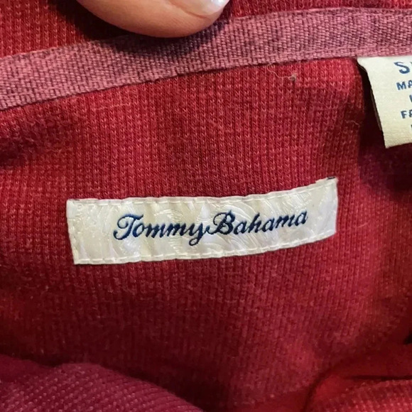 Tommy Bahama quarter zip ribbed sweatshirt Brick red Men’s size small Casual - Picture 3 of 12